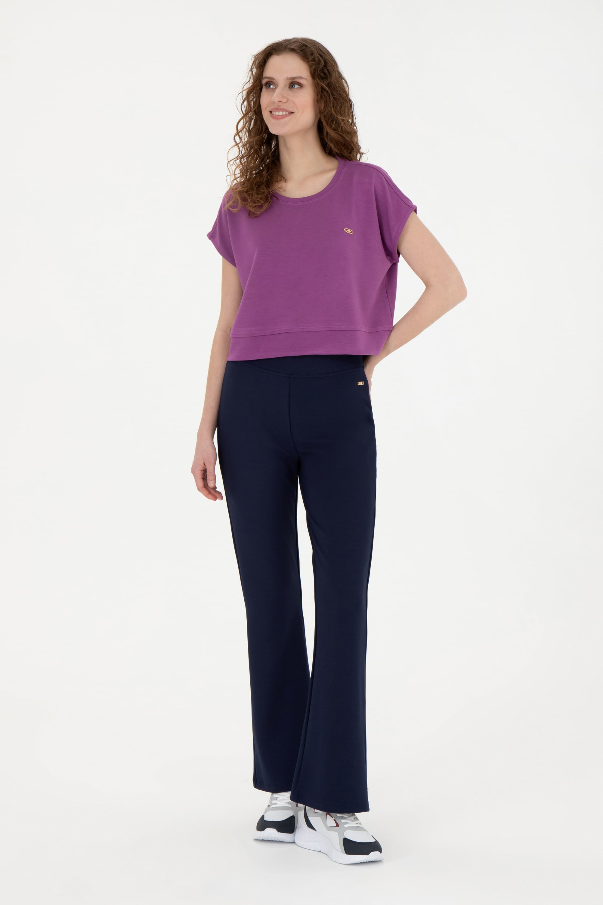 تی شرت یقه گرد Crop Top یقه گرد زنانه یو اس پولو | U.S. Polo Assn. - تصویر 4