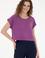 Kadın Mor Bisiklet Yaka Tişört