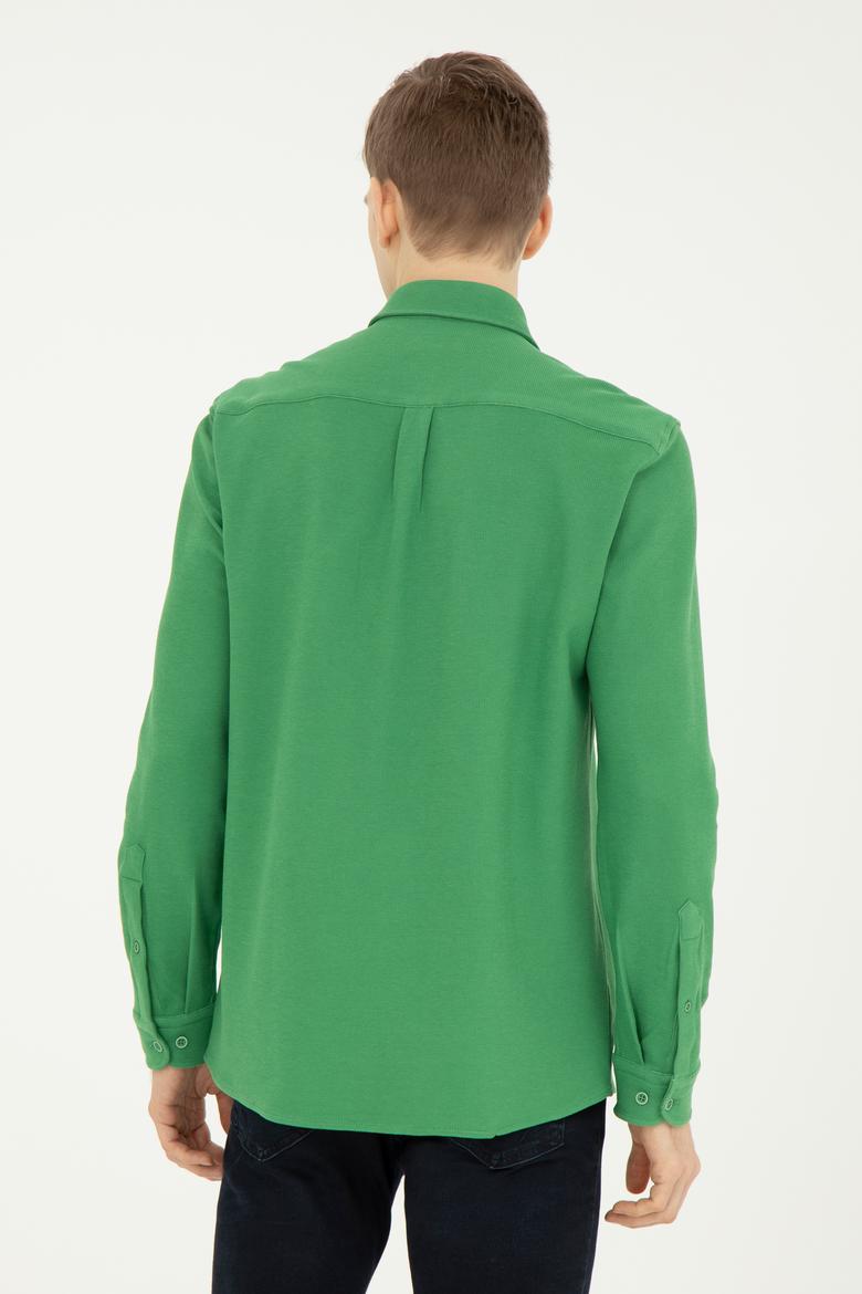 Erkek Yeşil Uzun Kollu Gömlek - 50284569010