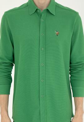 Erkek Yeşil Uzun Kollu Gömlek - 50284569010