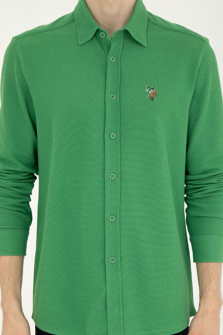 Erkek Yeşil Uzun Kollu Gömlek - 50284569010