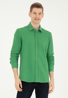 Erkek Yeşil Uzun Kollu Gömlek - 50284569010