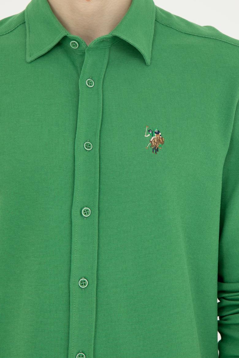 Erkek Yeşil Uzun Kollu Gömlek - 50284569010