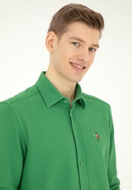 Erkek Yeşil Uzun Kollu Gömlek - 50284569010