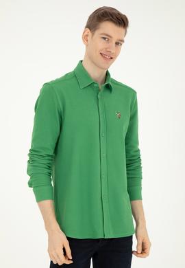 Erkek Yeşil Uzun Kollu Gömlek - 50284569010