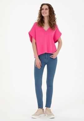 Kadın Fuşya Kazak - 50267079028