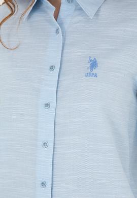 Kadın Mavi Uzun Kollu Gömlek - 50264052009