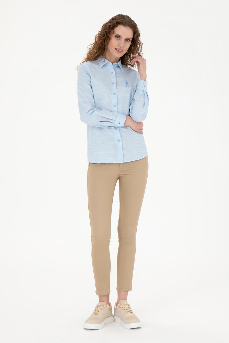 Kadın Mavi Uzun Kollu Gömlek - 50264052009