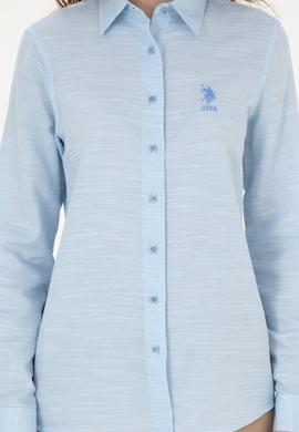 Kadın Mavi Uzun Kollu Gömlek - 50264052009