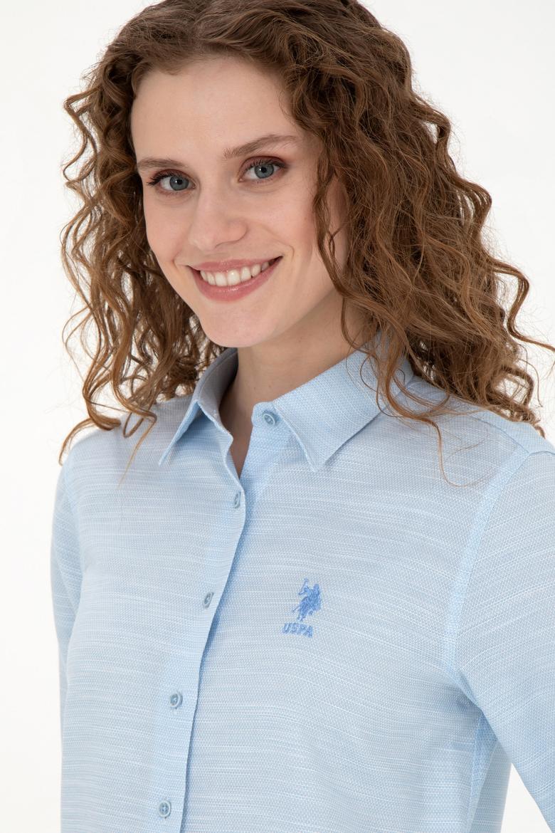 Kadın Mavi Uzun Kollu Gömlek - 50264052009