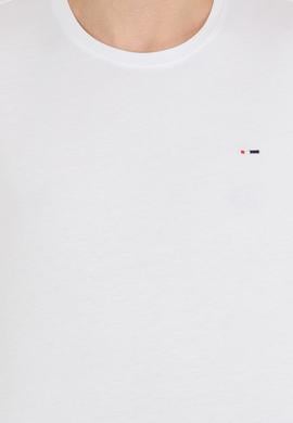 Erkek Beyaz Basic Bisiklet Yaka Tişört - 50274209007