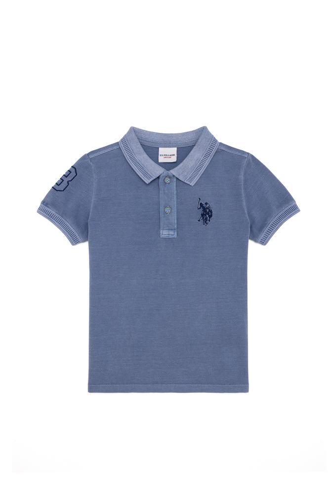 Erkek Çocuk Koyu Mavi Polo Yaka Tişört