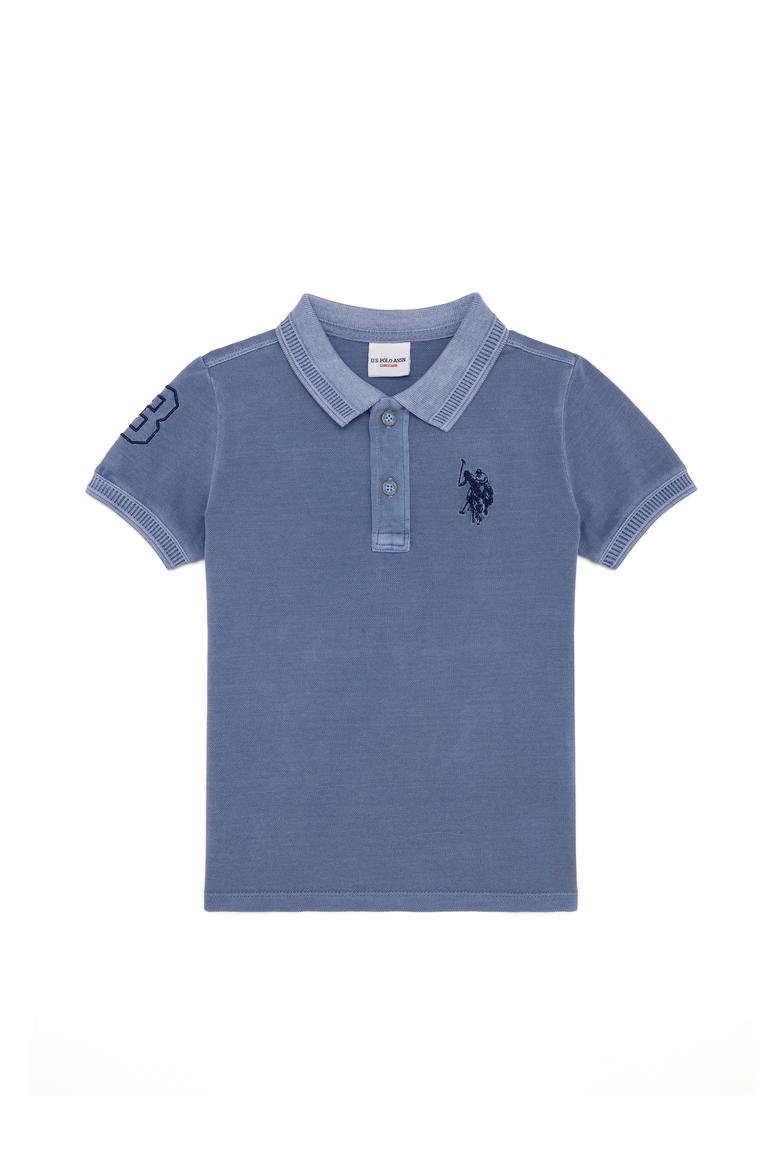 Erkek Çocuk Koyu Mavi Polo Yaka Tişört