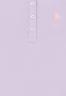 Kız Çocuk Lila Basic Polo Yaka Tişört - 50246795018