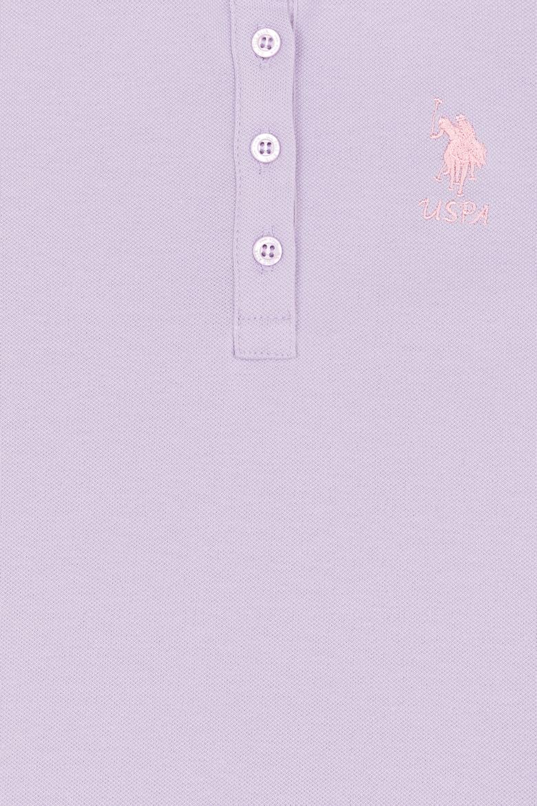 Kız Çocuk Lila Basic Polo Yaka Tişört - 50246795018