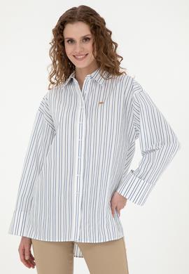 Kadın Ekru Uzun Kollu Gömlek - 50279792018