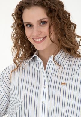 Kadın Ekru Uzun Kollu Gömlek - 50279792018