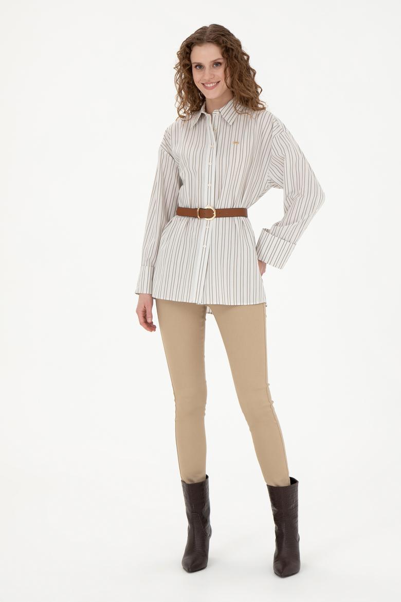 Kadın Taş Uzun Kollu Gömlek - 50279792004