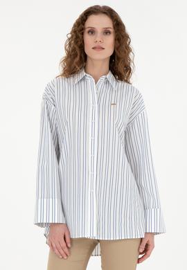 Kadın Ekru Uzun Kollu Gömlek - 50279792018