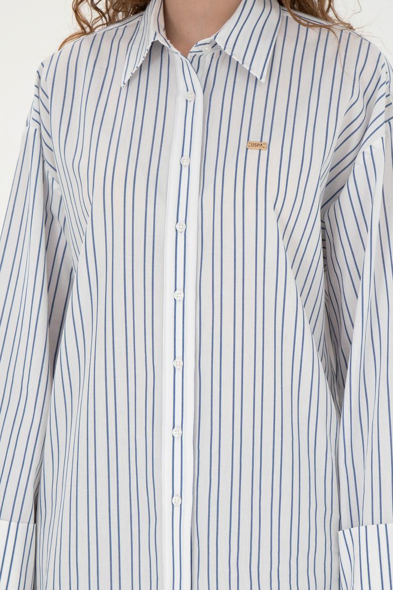 Kadın Ekru Uzun Kollu Gömlek - 50279792018