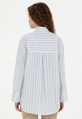 Kadın Ekru Uzun Kollu Gömlek - 50279792018