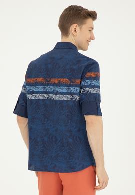 Erkek Lacivert Uzun Kollu Gömlek - 50283358009