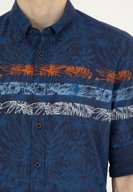 Erkek Lacivert Uzun Kollu Gömlek - 50283358009