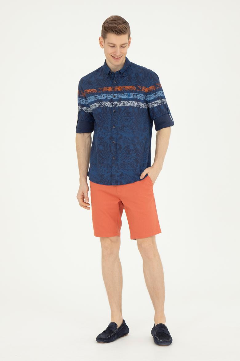 Erkek Lacivert Uzun Kollu Gömlek - 50283358009