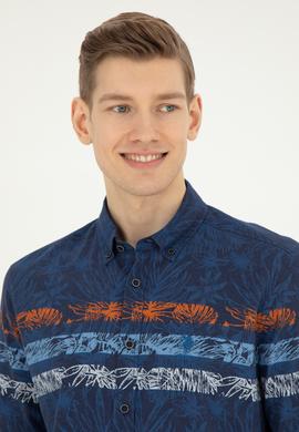 Erkek Lacivert Uzun Kollu Gömlek - 50283358009