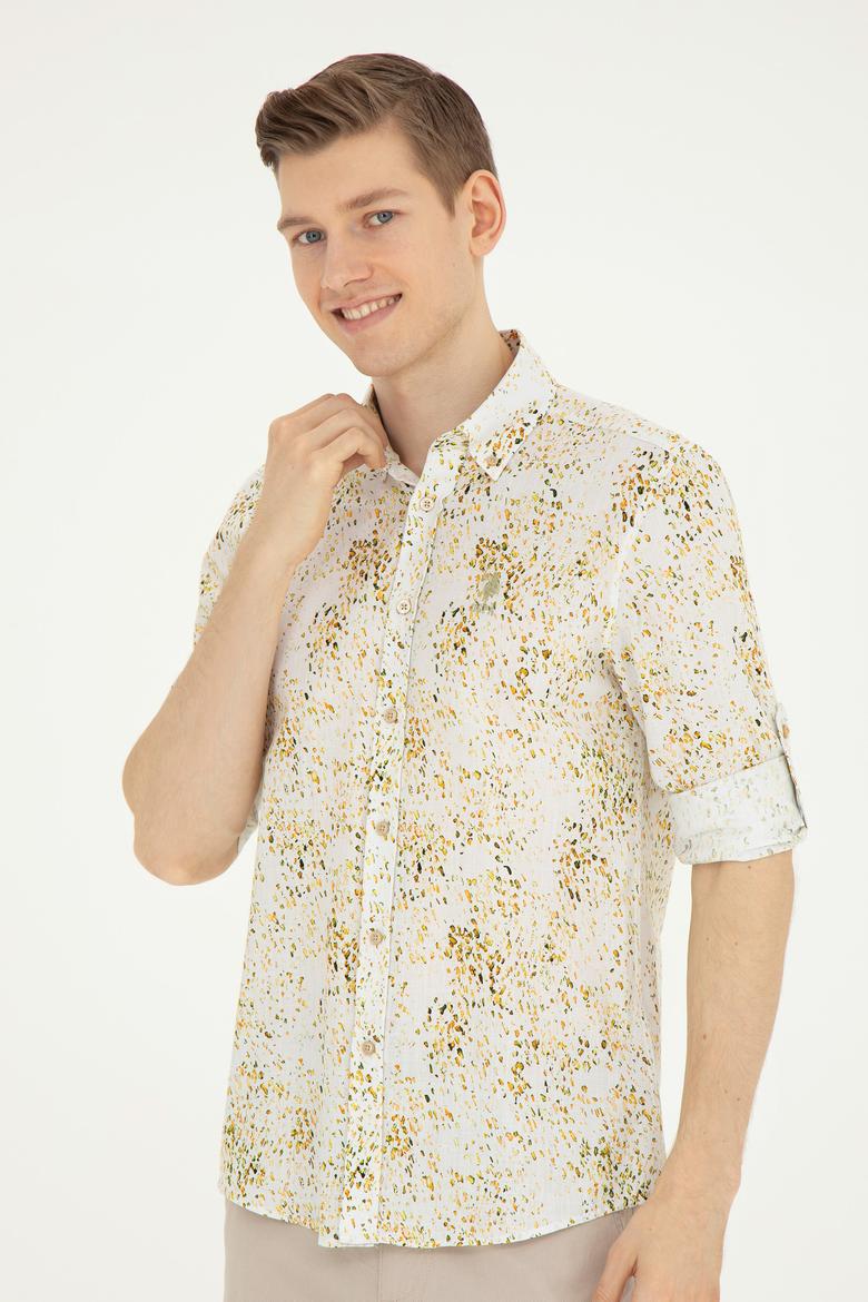 Erkek Haki Uzun Kollu Gömlek - 50283711017