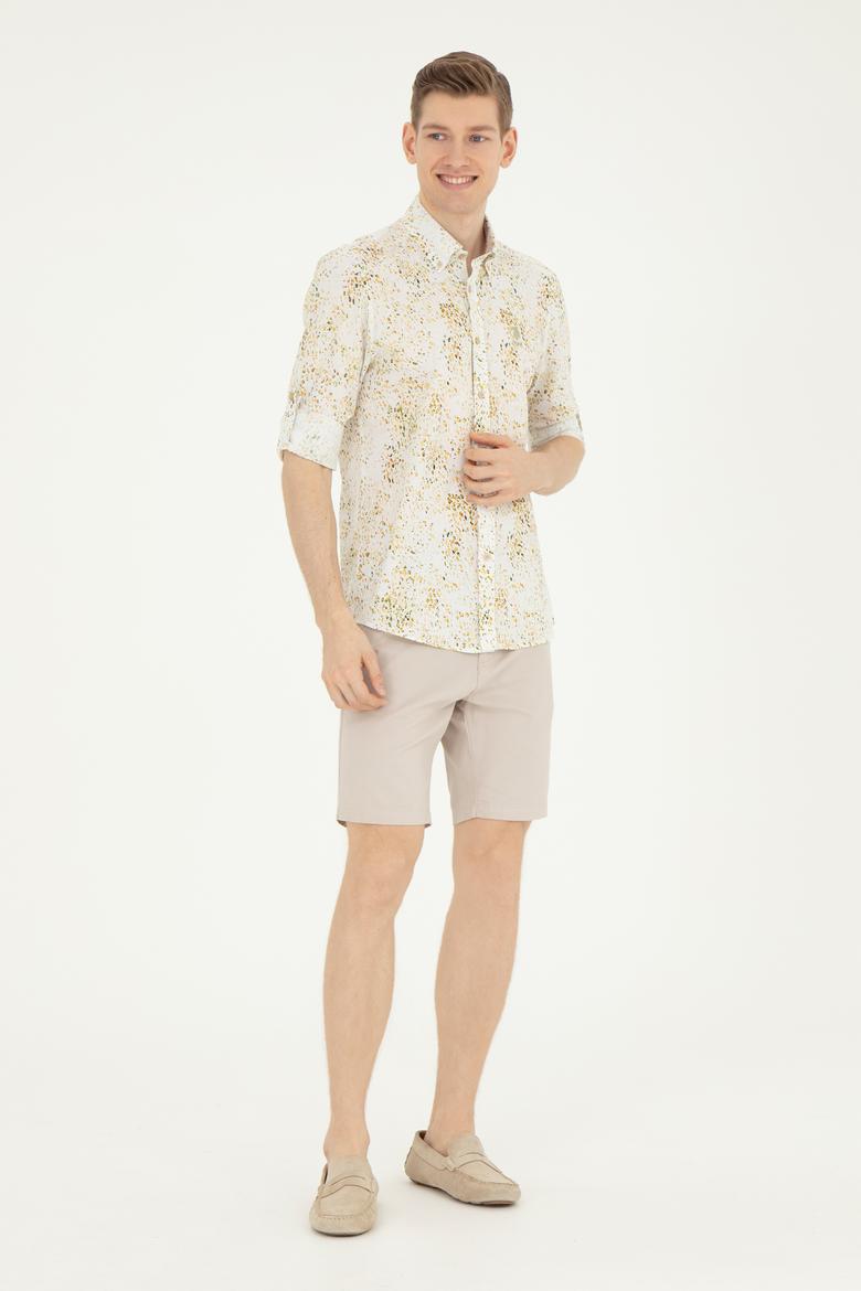 Erkek Haki Uzun Kollu Gömlek - 50283711017