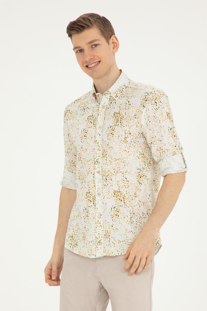 Erkek Haki Uzun Kollu Gömlek