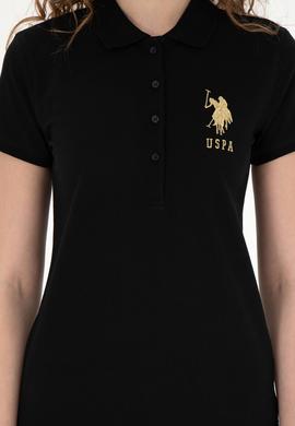 Kadın Siyah Basic Polo Yaka Tişört - 50262700050