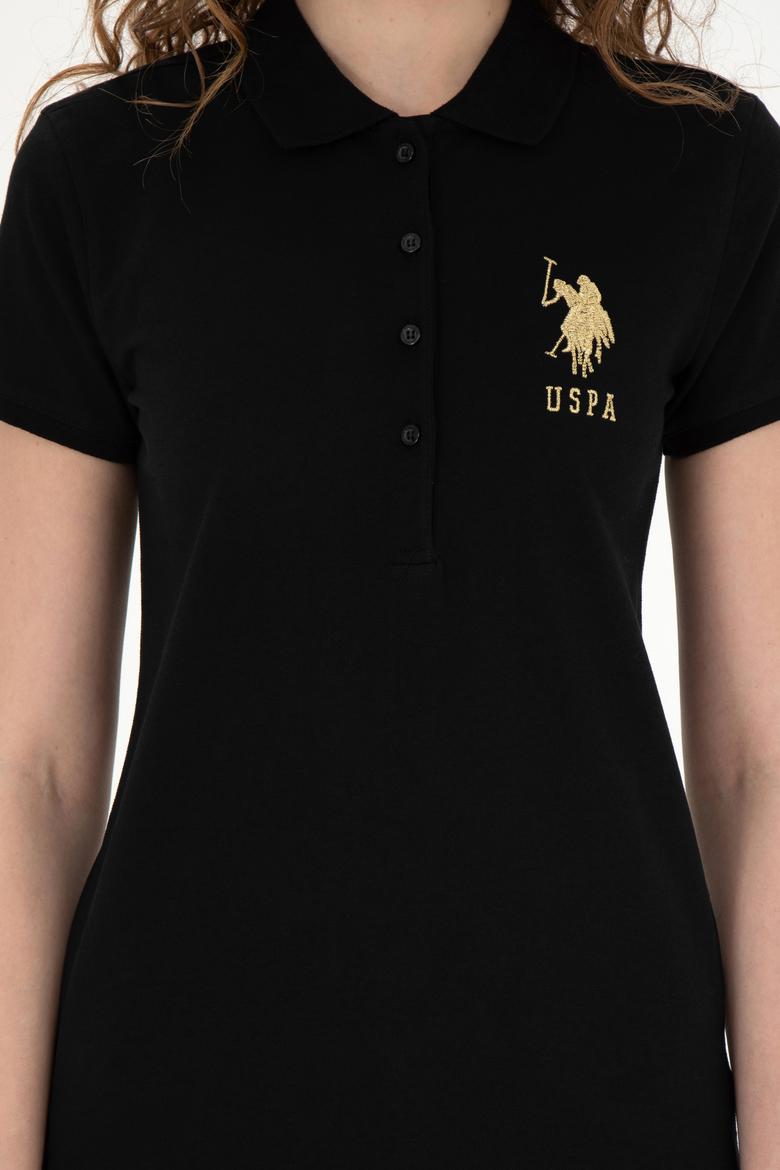 Kadın Siyah Basic Polo Yaka Tişört - 50262700050