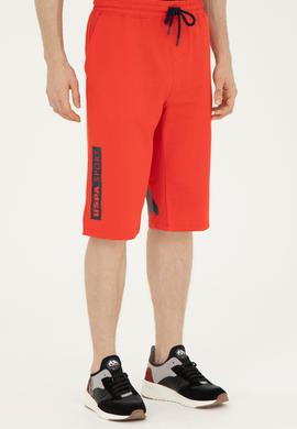 Erkek Kırmızı Örme Şort - 50263433076