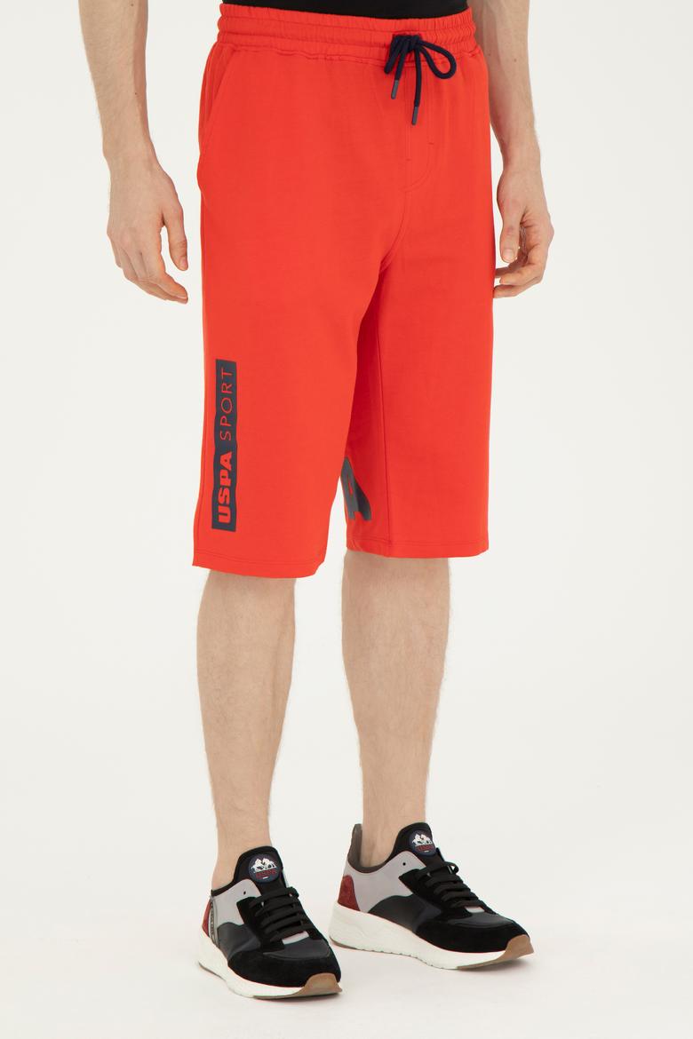 Erkek Kırmızı Örme Şort - 50263433076