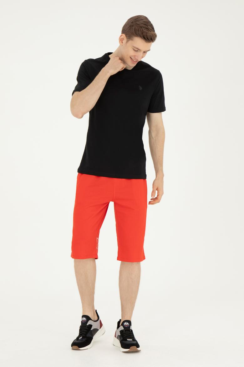 Erkek Kırmızı Örme Şort