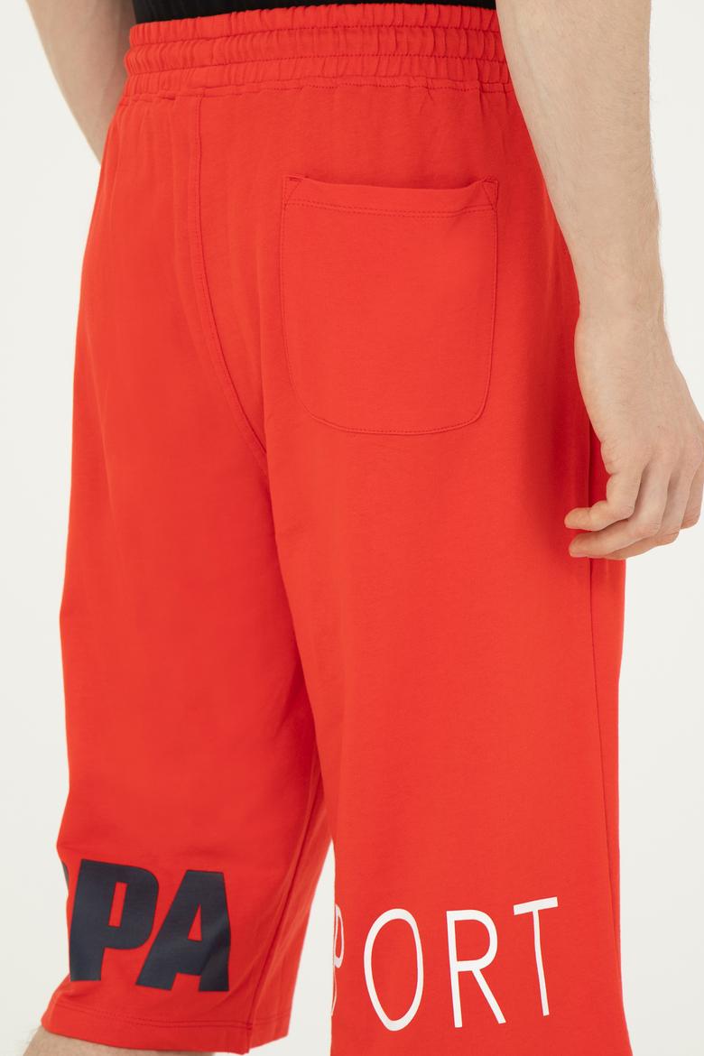 Erkek Kırmızı Örme Şort - 50263433076