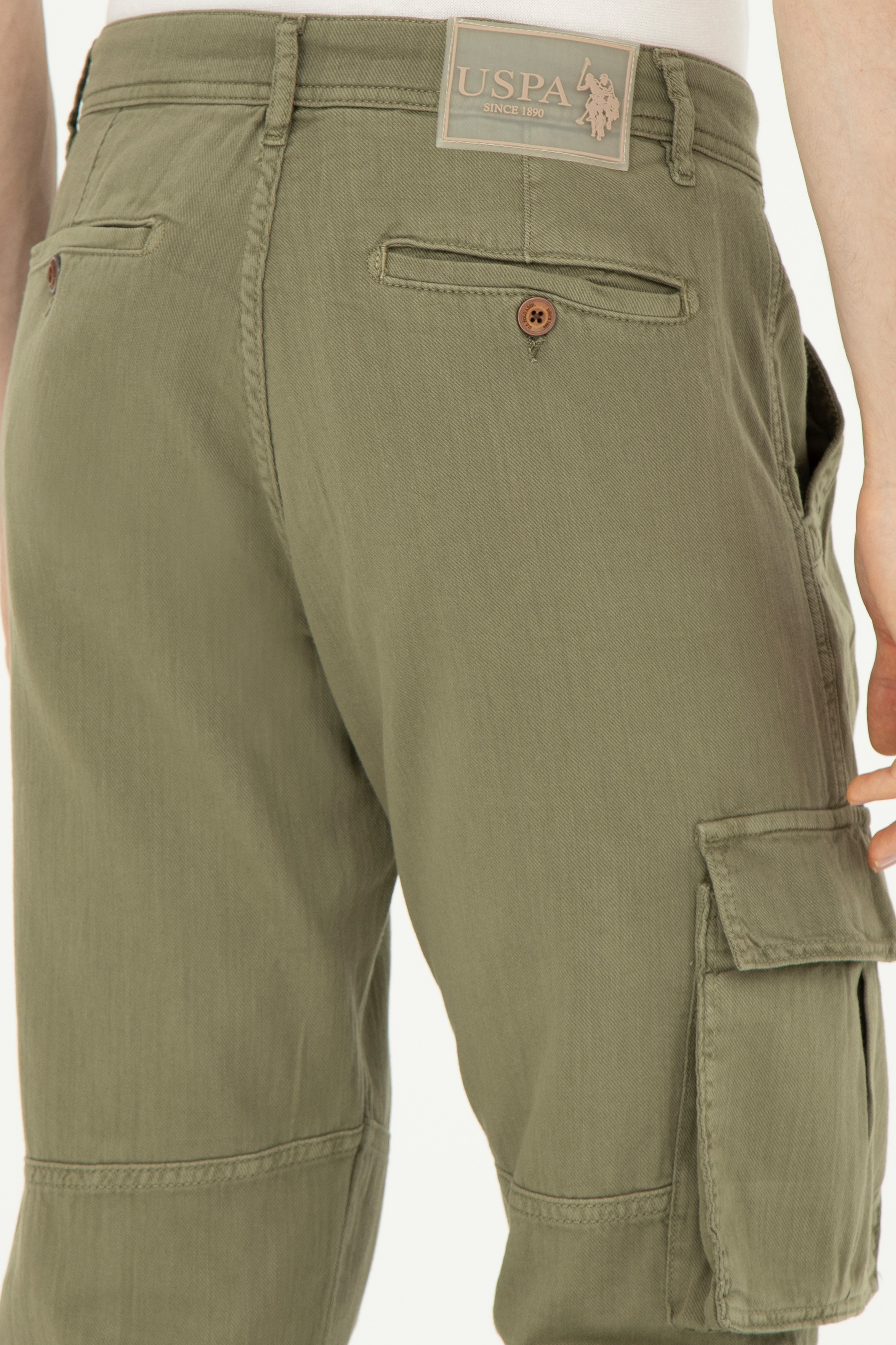 Erkek Jogger Fit Koyu Haki Kanvas Pantolon - Image 7