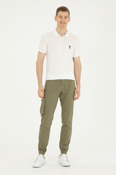 Erkek Jogger Fit Koyu Haki Kanvas Pantolon
