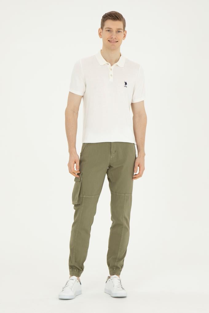Erkek Koyu Haki Kanvas Pantolon
