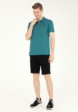 Erkek Regular Fit Polo Yaka Koyu Yeşil Tişört - 50281840069