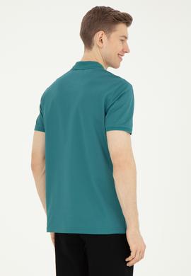 Erkek Regular Fit Polo Yaka Koyu Yeşil Tişört - 50281840069