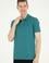 Erkek Regular Fit Polo Yaka Koyu Yeşil Tişört