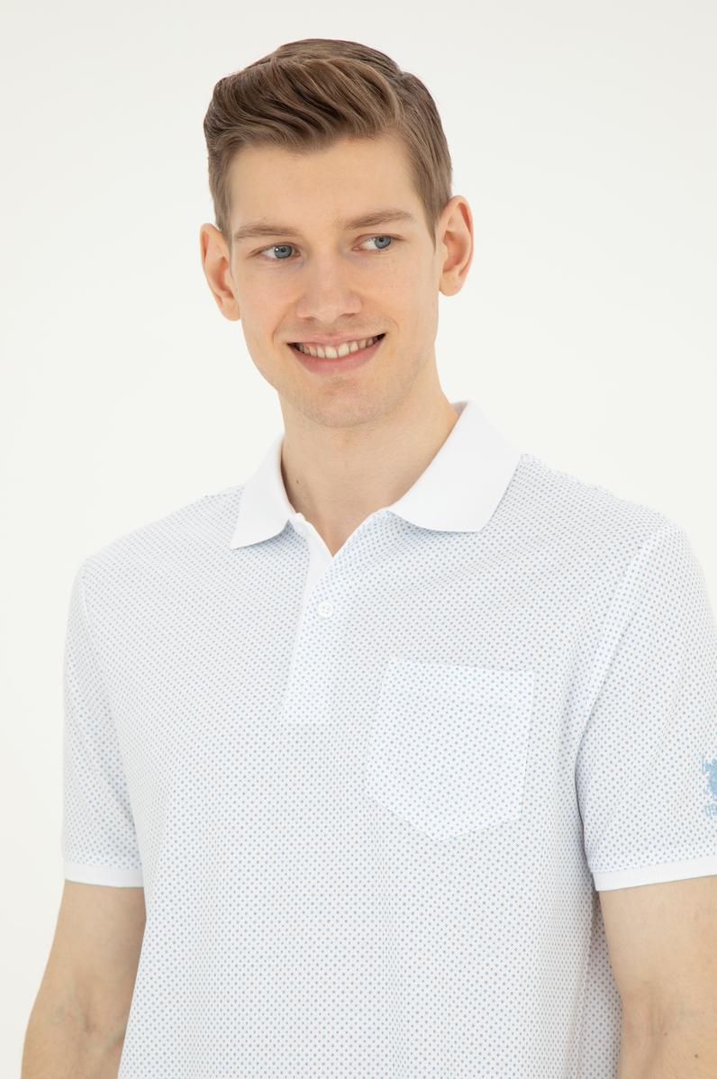 Erkek Regular Fit Polo Yaka Açık Mavi Tişört