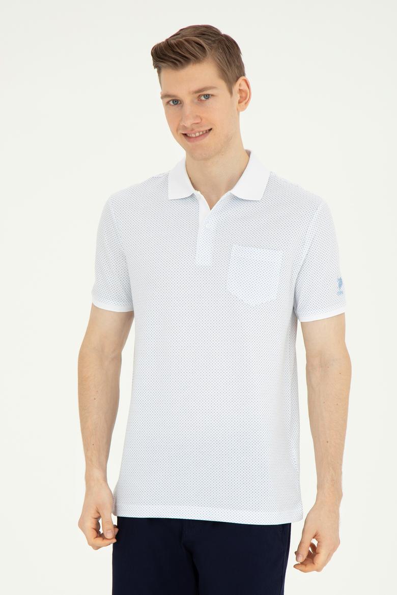 Erkek Regular Fit Polo Yaka Açık Mavi Tişört