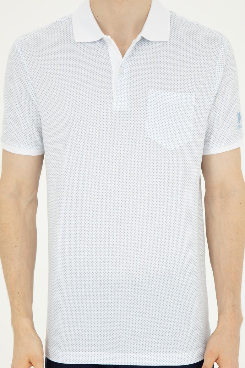 Erkek Regular Fit Polo Yaka Açık Mavi Tişört - 50281944041