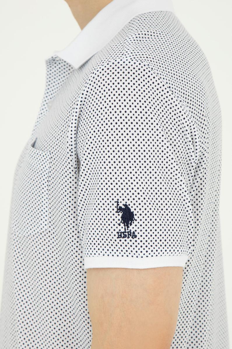 Erkek Regular Fit Polo Yaka Beyaz Tişört