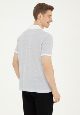 Erkek Regular Fit Polo Yaka Beyaz Tişört - 50281944051