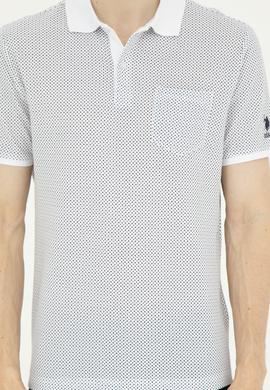 Erkek Regular Fit Polo Yaka Beyaz Tişört - 50281944051